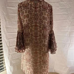 Gibson Latimer  Red and Cream Bell Sleeve Midi Sundress Photo 2