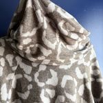 Scarlett Gray and White Cowl Neck Sweater with Flowing Silhouette Photo 5