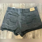 Levi Strauss Black high rise cuffed Frayed Hem Jean Shorts cut off grunge sz 33 Photo 1