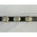 Vintage Womens Justin Leather Western Concho Belt Black Size 28 Boho Festival Photo 10