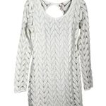 Free People  Wild Thing White Crochet Lace Long Sleeve Dress Bridal Party Small S Photo 0