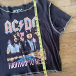 AC/DC  Highway to help graphic cropped band tee shirt sleeve top size xl new Photo 6