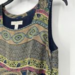 Valerie Stevens Vintage 90s  Silk Boho Shift Dress Paisley Mixed Pattern Size 6P Photo 2
