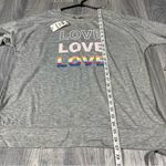 Style & Co Gray Heather Long Sleeve Love Graphic Sweatshirt; Large Women’s Photo 4