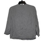 Market & Spruce  Womens Jacket Size‎ Small Gray Snap Front Roll Up Sleeves Photo 5
