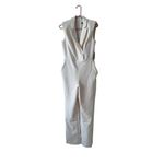 EXPRESS Women's Sleeveless Blazer Jumpsuit Size XS White Classy Preppy Photo 6