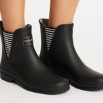 London Fog  Women’s Black Rain Boots Size 10.5 Photo 0