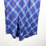 Patagonia  Size 6 Dress Blue‎ Purple Plaid Midi Long Short Sleeve Shift 1135 Photo 7