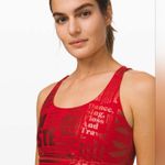 Lululemon NWOT  Energy Bra Manifesto 20YR Foil Dark Red Size 10 Limited Edition Photo 1
