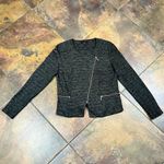 Tribal Gray Slant Zip Blazer Jacket Medium Photo 3