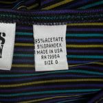 Chico's Shirt Womens Small 0 Green Purple Stripe Full Zip Casual Travel Vintage Photo 8