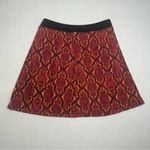 prAna XS Boho Paisley Print A-Line Skirt Red Orange Pink Stretch Waistband Photo 1