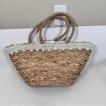 Boston Proper  Pia Rossini Straw Pearl Handbag Tote Bag Beach Summer Vacation NEW Photo 11