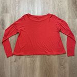 Eileen Fisher  Top‎ Small  Stretch Viscose Jersey Round Neck Long Sleeve Red Photo 6