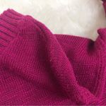 EXPRESS  Burgundy Tie Sleeve Sweater Top Cold Shoulder Pink Purple Size Small New Photo 12