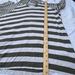 CAbi  size L stripped hoodie. Green and cream Photo 3