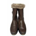 Sporto Womens Brown Faux Leather Side Zip Faux Fur Trim Boots Thermolite Size 9M Photo 5