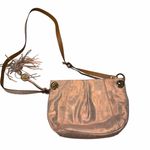 Vince Camuto Christina Copper Rose Gold Metallic Leather Crossbody Bag Purse Photo 5