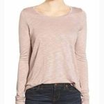 Madewell anthem forward seam long sleeve t-shirt in ash stone pink size S Photo 0