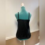 Black Sequin Mesh Cami Top – Floral Embellished | Size M | Y2K Party Glam Size M Photo 3
