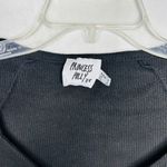 Princess Polly Bodysuit Black Size 4 Cap Sleeve Waffle Knit Photo 3