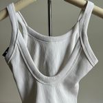 Wild Fable  Women's White Narrow Ribbed Seamless Tank Bodysuit - Small - NWT Photo 5