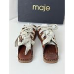 Maje  Fidil Sandal Leather Brown Marron Gladiator Lace Up Boho EU 40 US 8 NEW Photo 3