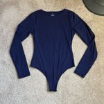 Pumiey. Navy Long Sleeve Bodysuit. Size Medium Photo 1