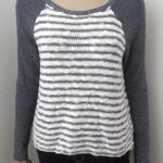Hollister Blue-Gray Striped Shimmer & Shine Sweater Photo 1