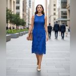 London Times  Royal Blue Midi Dress Photo 1