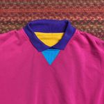 VINTAGE PINK COLOR BLOCK PULLOVER SWEATER PREPPY Photo 1