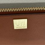 Jason Wu Brown Leather Flat Wallet/Bag Insert with Zipper and Hook Holder Photo 1