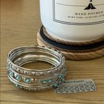 Cost Plus World Market Silver and Turquoise Bangles Photo 0