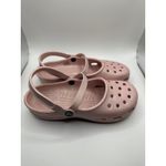 Crocs  Women's Size 8 Pink Mary Jane Flat Sandals Shoes  Flats Photo 2