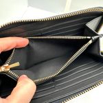 Coach Black Accordion Zip Wallet Monogram Photo 6