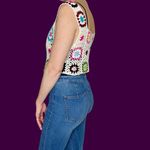 Granny Square Colorful Crochet Hippie Festival Crop Tank Top Multiple Size M Photo 4