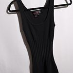 Shape Fx Black Bodycon Ribbed Tank Dress Ballerina Core Silk Blend Stretch S‎ Photo 2