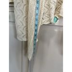 Basic Editions Cream Crochet Shawl Neck Open Cardigan Long Sleeve Size XL Boho Photo 3