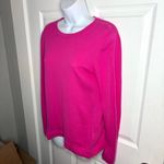 JCrew Factory Long Sleeve Hot Pink Lightweight Cotton Teddie Crew Neck Sweater M Size M Photo 5