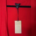 Halogen  Cozy Longline Open Front‎ Cardigan in Red Chinoise - Medium Photo 4