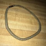 Petite pearl braided gold chain link choker Photo 2