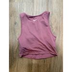 Nike Pro Dri Fit Cropped Tank Top Dusty Rose Athletic Workout XS Photo 1