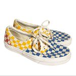 Vans OTW Womens 7.5 Primary Checker Blue Yellow Low Top Lace Shoes Sneakers Photo 2