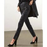 Chico's  Size 1R Brigitte Tonal Floral Slim Ankle Pants Size 8 Black Stretch Punk Photo 1