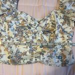 Abercrombie & Fitch White Floral Puff Sleeve Top Photo 5