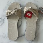 Havaianas NWT  Beige Thong Bow Sandals, Size EU 41-42 (US 11-12W) New w/Tag Photo 5