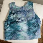 Athleta  NWT blue tie dye crop sports bra athletic tank Photo 4