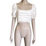 Boohoo White Short Sleeve Crop Top Photo 0