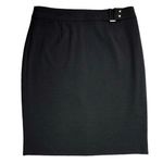 Calvin Klein  Black Pencil Skirt with Gold Buckle Photo 0