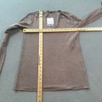 ZARA  Woman Knit Top Blouse Taupe Small Long Sleeve V Neck Basic Casual Cute NWT Photo 2